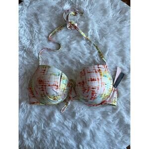 Victoria Secret Malibu Push up Tie Dye Swim Top Size 34D